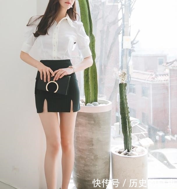 一条标准的黑色半身裙,给你美轮美奂的职场丽人范