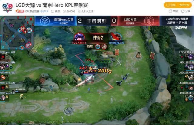 Hero久竞|晨阳100胜率英雄镜被Hero打破，寒夜这个状态，LGD大鹅走不远