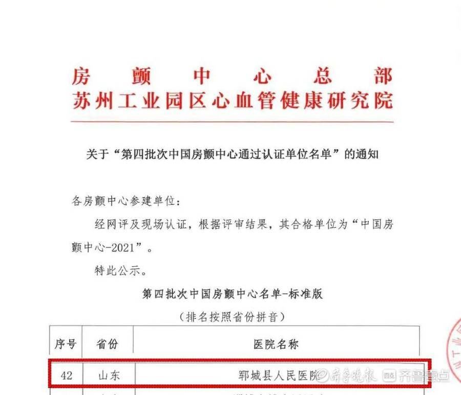 郓城县人民医院|喜讯！郓城县人民医院顺利通过中国房颤中心认证