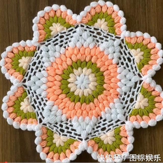 针法@「针织作品」32款只用到一种针法织出来的美垫子,新手留存备用