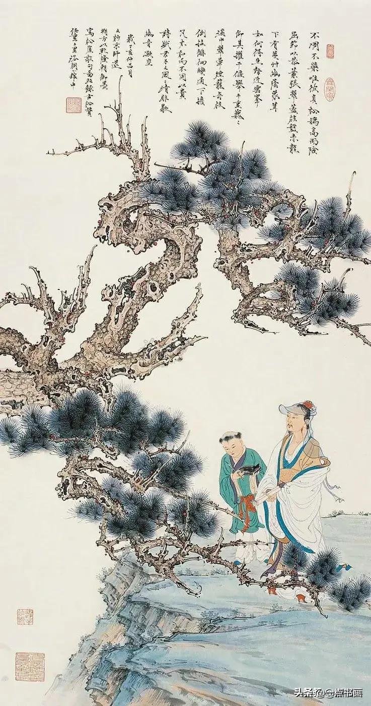 松下问童子#多位画家笔下的《松下问童子》,你最喜欢哪一幅?