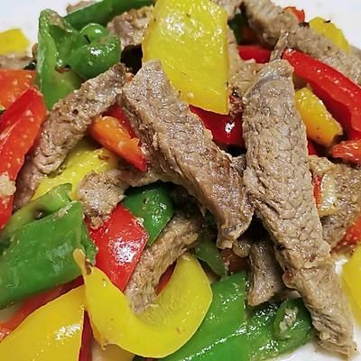 三椒牛柳好吃有诀窍，学会这2个技巧，真费米饭