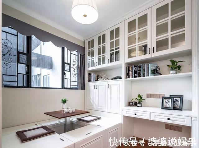 背景墙|120㎡三室改四室，看起来比140㎡的还要大，经典美式风格太好看了