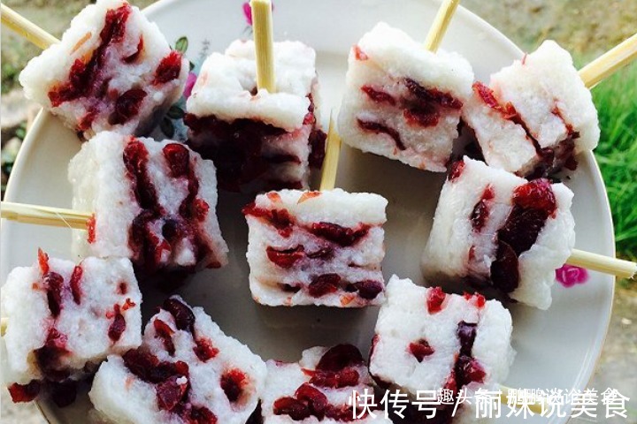 家常糯米糕做法，蔓越莓糯米糕，软糯可口，营养美味，做法又简单