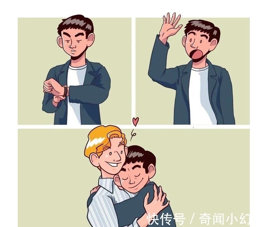 男性朋友!外国小哥用温情的插画,描绘出关于男人之间的浪漫,有点甜蜜