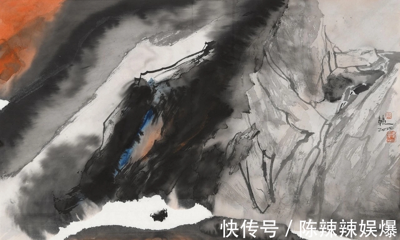 水墨山水画&女画家中的佼佼者|韩一水墨山水画
