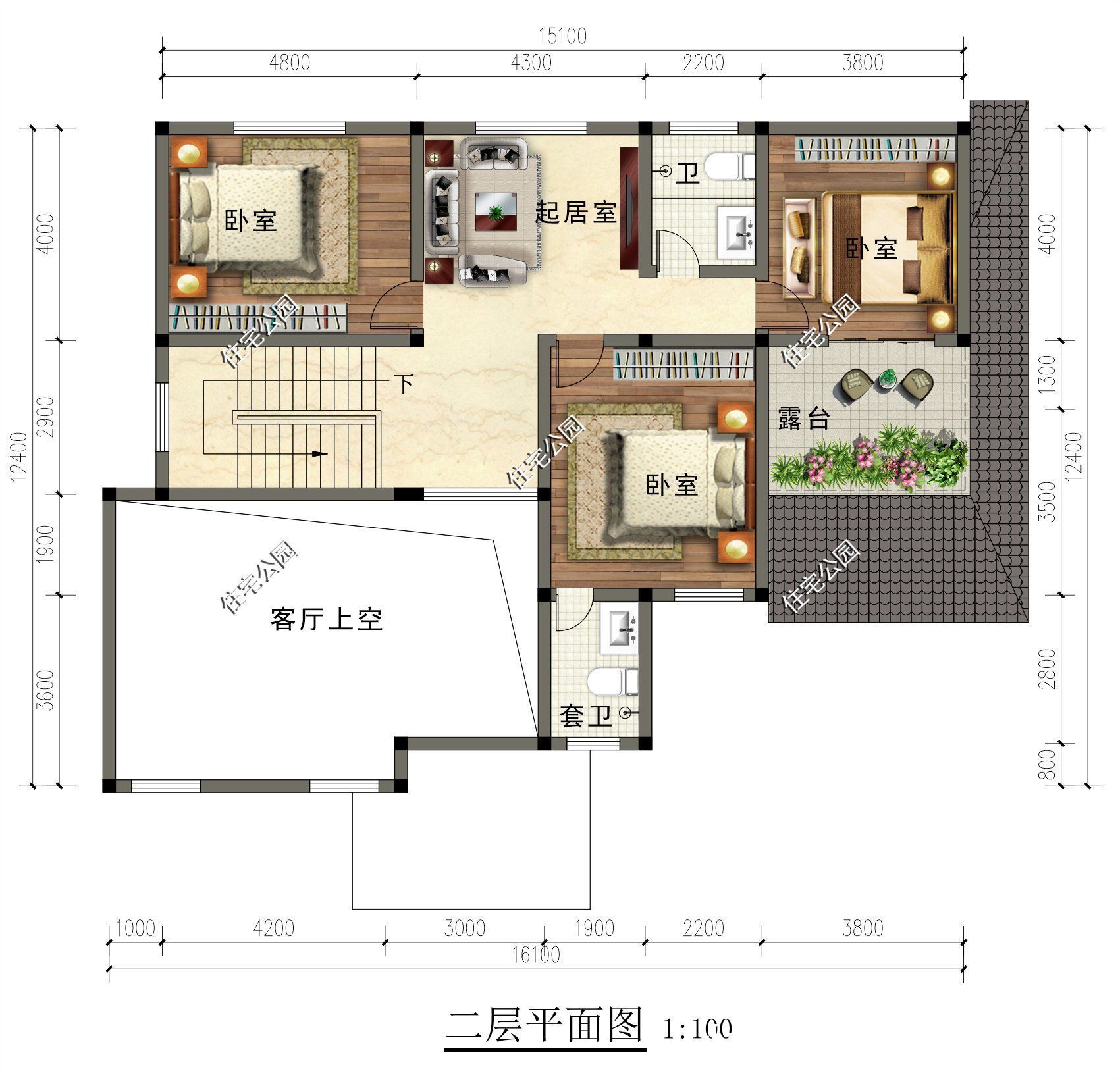 户型|农村有限高就盖这栋别墅吧，二层小楼只要9米高，房子好看又实用