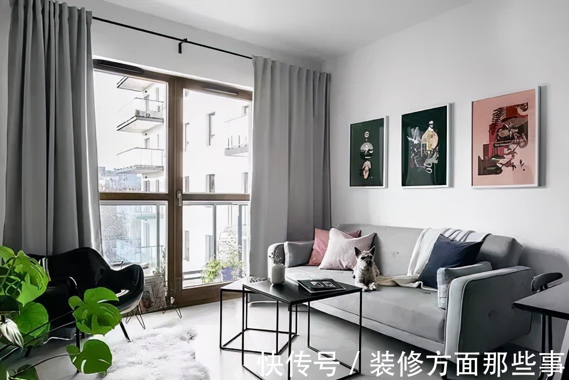 推拉门|41平黑白灰调一室一厅设计,空间虽小居然不拥挤,真奇怪