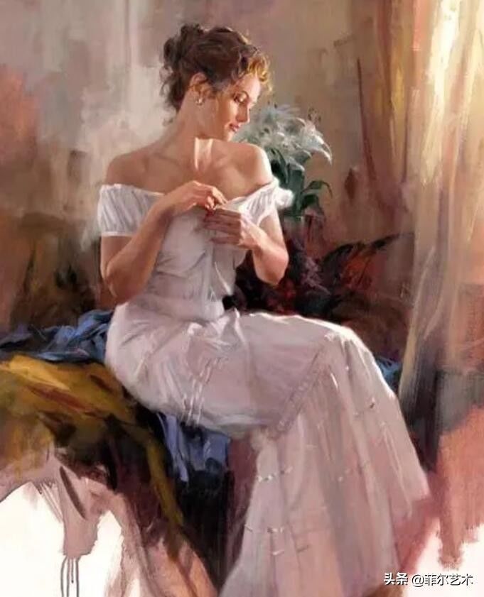 欣赏者|油画大师画西方美女,画中女子高贵漂亮,让无数网友心动