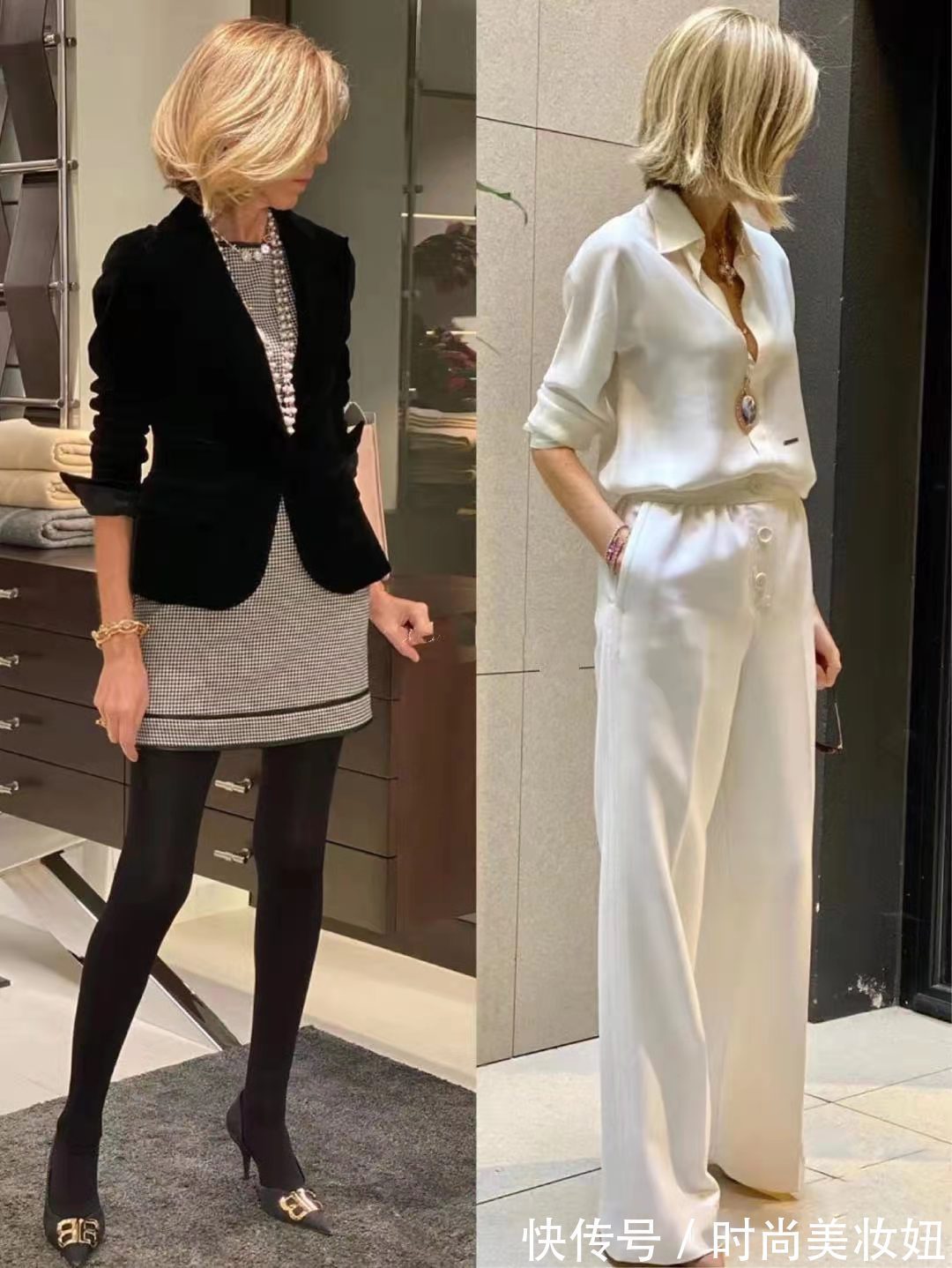 身材比例|60岁奶奶比年轻人会穿,注意穿搭细节,时髦真的与年龄无关