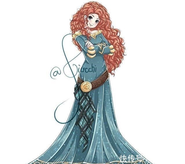 遇上日漫风|迪士尼公主遇上日漫风,花木兰变成了仙女,乐佩的头发成为了亮点