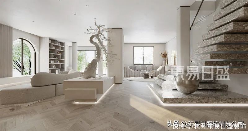 书房|750㎡极简风别墅设计，日子不紧不慢，生活不急不躁