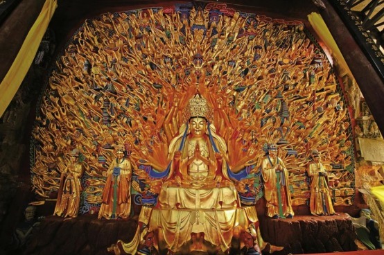 造像#重庆工人修缮千手观音像,无意触发秘密机关,揭开800年前的历史