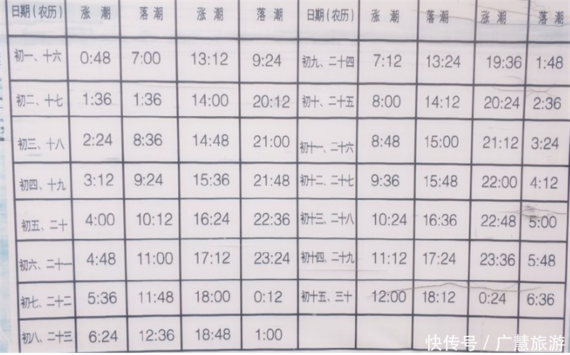 充足|日照赶海需要知道的，潮汐表赶海时间哪里可以赶海