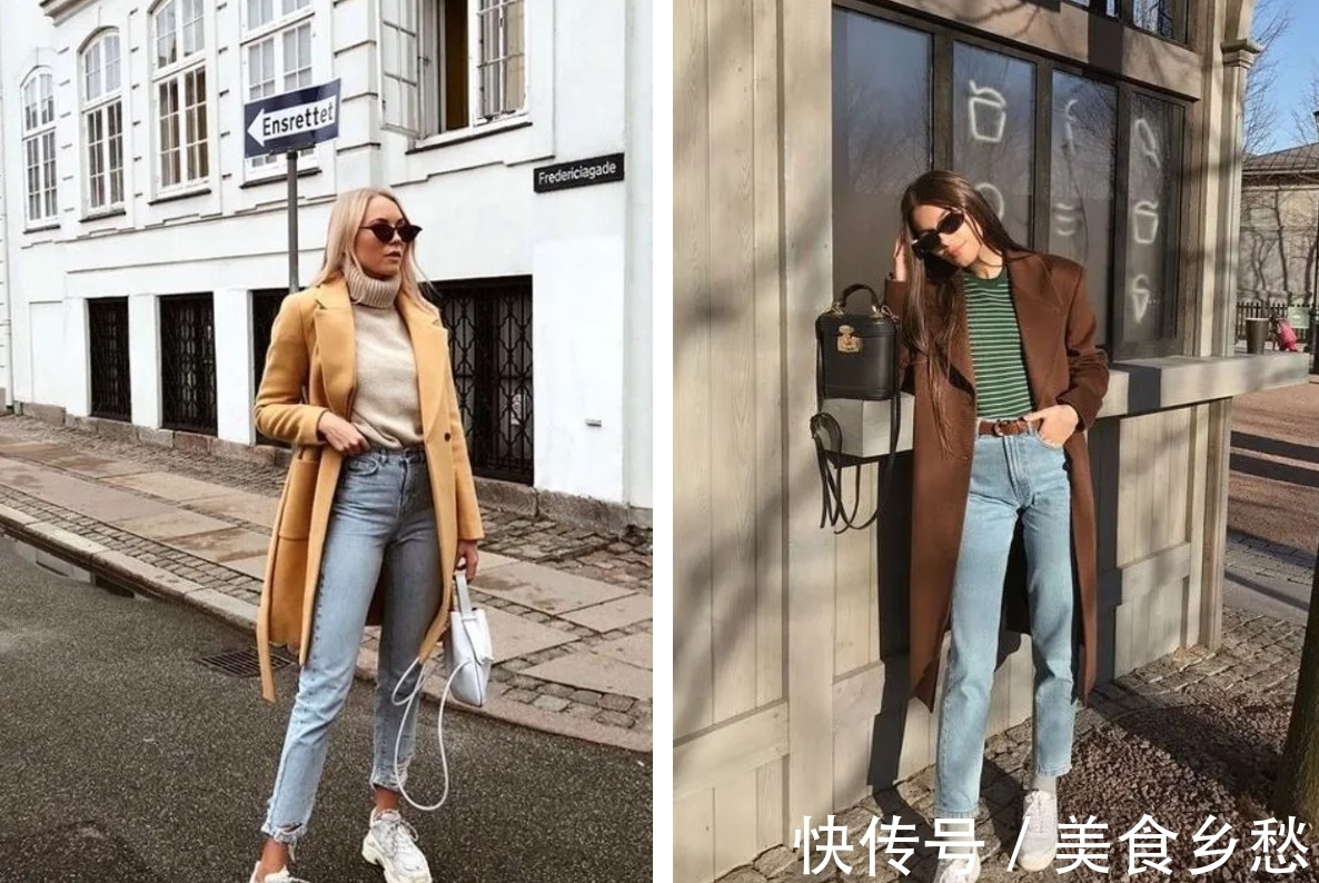 紧身裤 针织衫+高腰裤=开春的王炸组合,这么穿气质绝了!