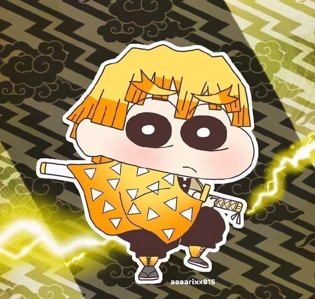 小新|蠟筆小新版《鬼滅之刃》，還我蝴蝶和禰豆子，我現在滿腦子哎嘿嘿