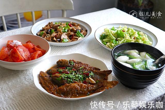 鱼丸|苏北一家四口的午餐火了,4菜1汤,营养又美味,网友被馋到流口水