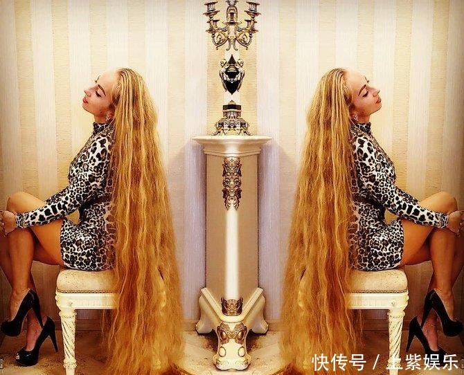 乌克兰女子头发两米多长,洗头要近一个小时