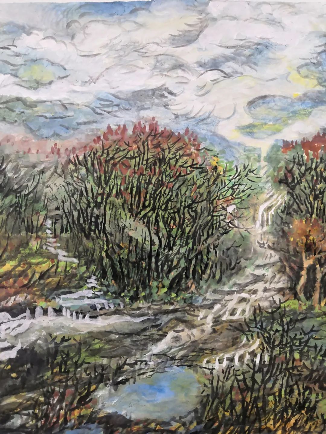 杨大眼造像@中西结合笔传情·锐意创新始通神——张山绘画人物山水艺术新貌