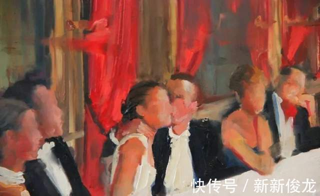 画家@她以生动、动感和现代的笔触,描绘画面