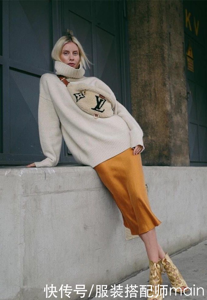 脸大脖子粗不能穿高领毛衣？学会这几个穿搭技巧，显瘦又显时髦