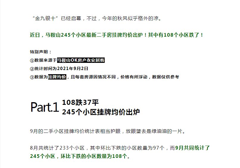 小区|跌了！马鞍山245个小区最新房价出炉！