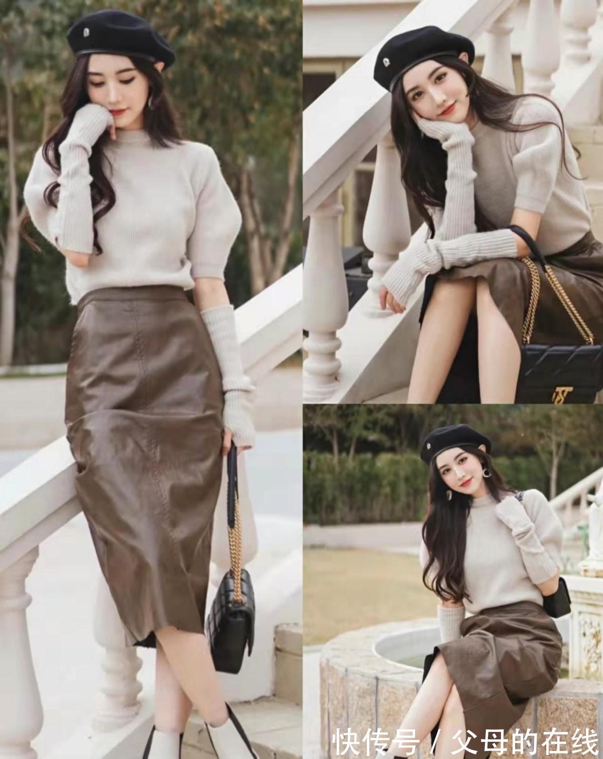裙装 秋冬穿搭不要慌!毛衣加半身裙的万能穿搭公式,优雅渗到骨子里