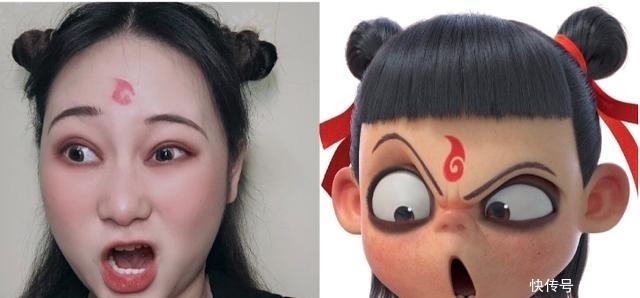 敖丙仿妆红了，宋祖儿cos哪吒火了，连哪吒走路都和樱木花道撞了！