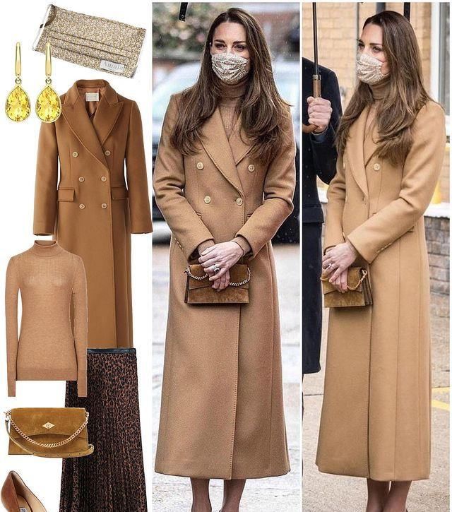 凯特王妃穿3000块驼色大衣，比去年时髦高级多了！旧衣服搭配出彩