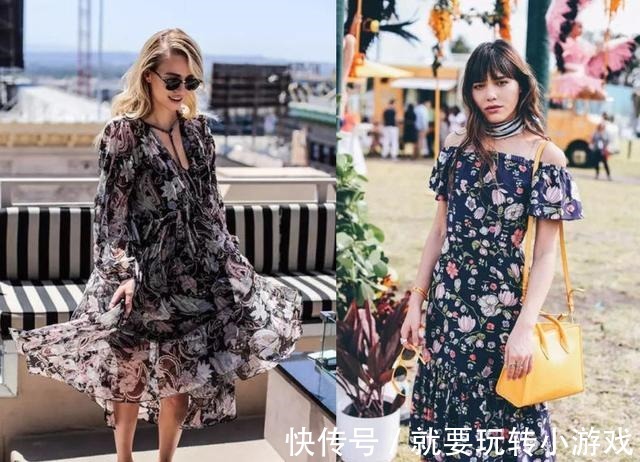 印花裙|早春被一抹“碎花”打动,拯救“死板”穿搭要get其要点!