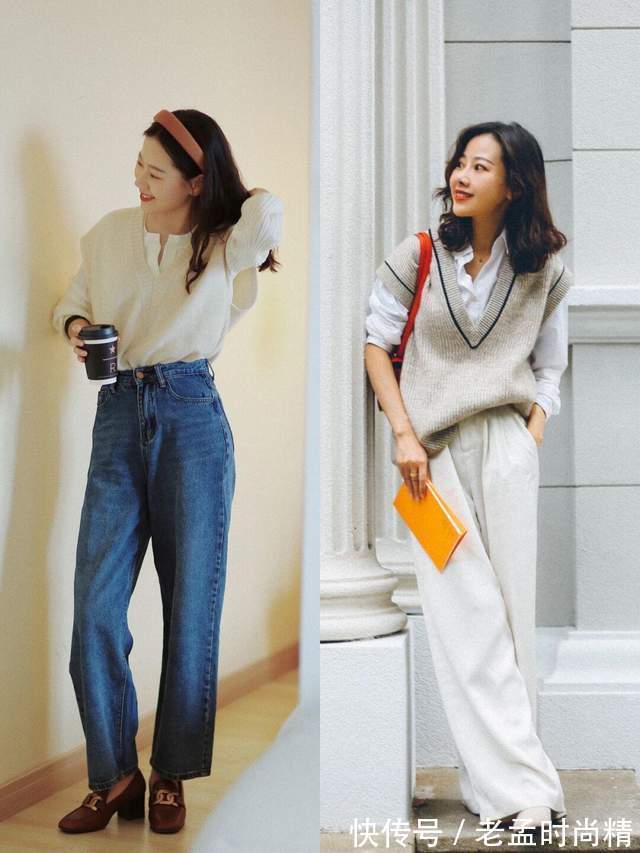 柔和|普通女生怎么穿显高又显瘦?针织衫搭配阔腿裤,不光高级还很减龄