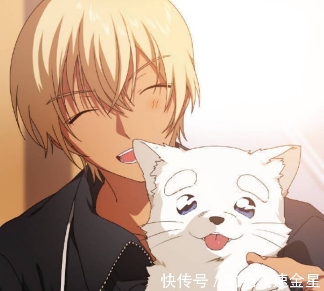 狗狗|名侦探柯南画师笔下的四大男神,安室透抱狗好可爱