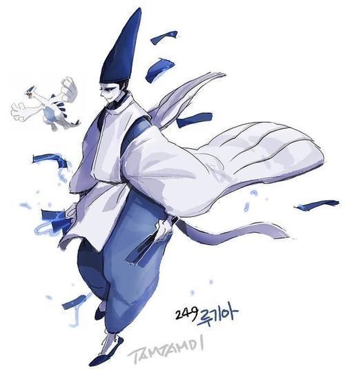 炎帝|画师将神兽拟人化后，洛奇亚风度翩翩，急冻鸟美若天仙