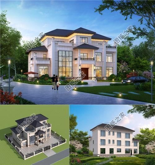 露台|长方形自建房设计平面图,第二款带车库和土灶房,看看是不是你要选的