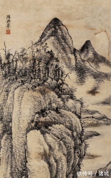 笔墨$略显保守,缺少变化,张赐宁山水画欣赏