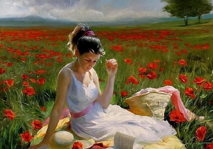 俄罗斯!人体艺术——俄罗斯画家人体油画中的美女娇艳如花