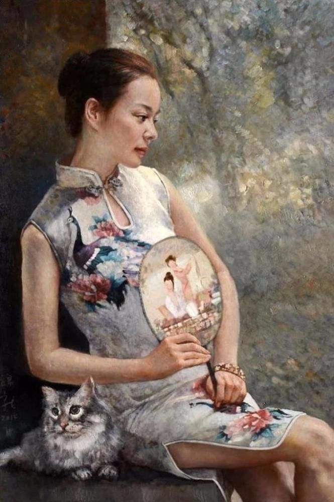 张锦龙#古典东方女性之美——油画艺术家张锦龙女性人物作品欣赏