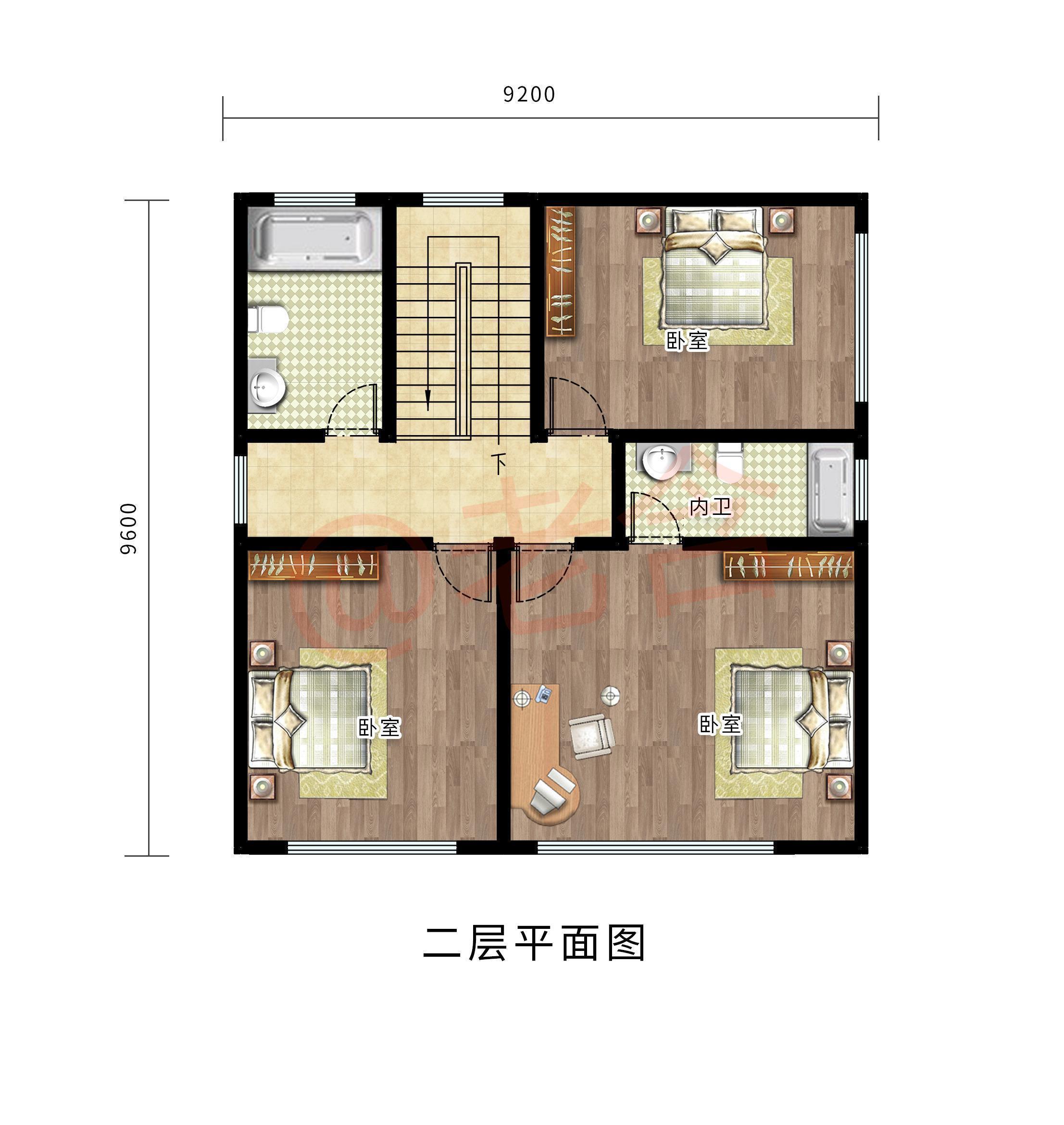 多功能|99米农村精美小户型,新中式风格,多功能布局,造价仅12万