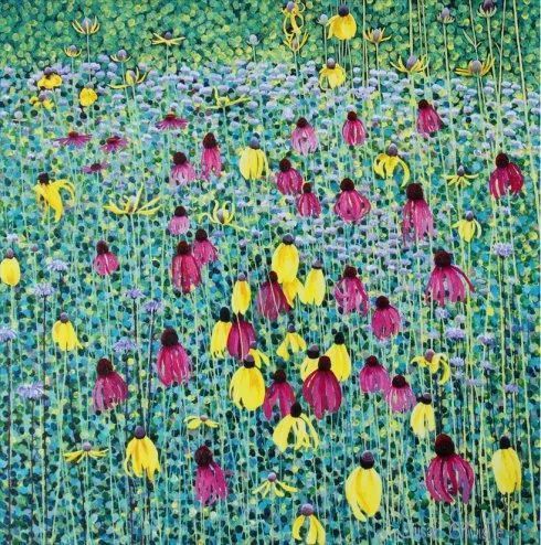 l她的画只用点,点了11年,点出了美到窒息的花园!