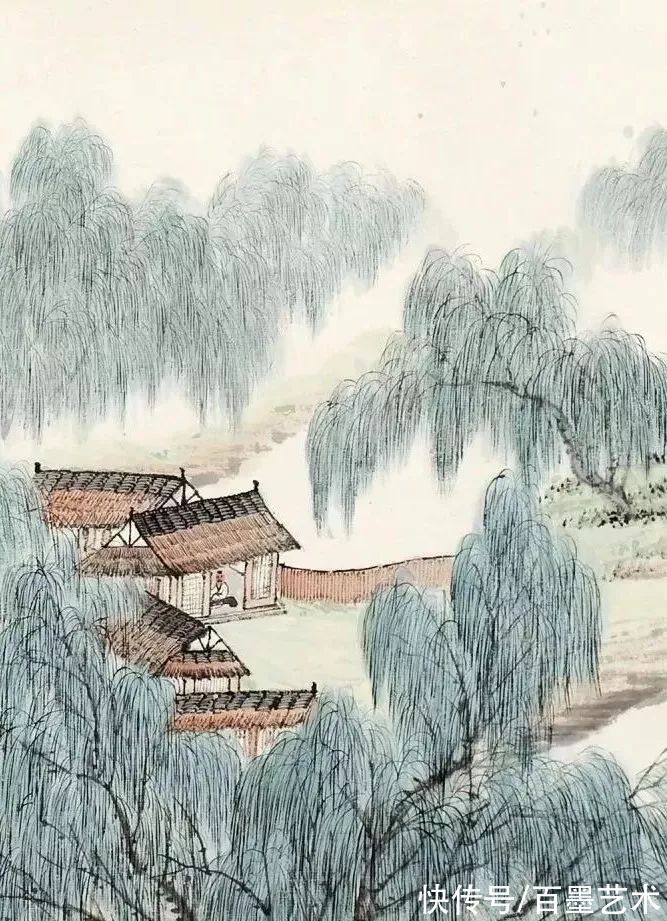 郑午昌@春风拂柳,春意浓!大师笔下的春柳太美了