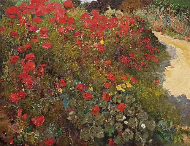 向日葵|西班牙画家维拉诺瓦 调色刀下的笔触,色彩俱佳!