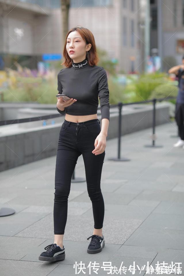 衣服 一身纯黑色穿搭,依然穿出层次感,新时尚感十足
