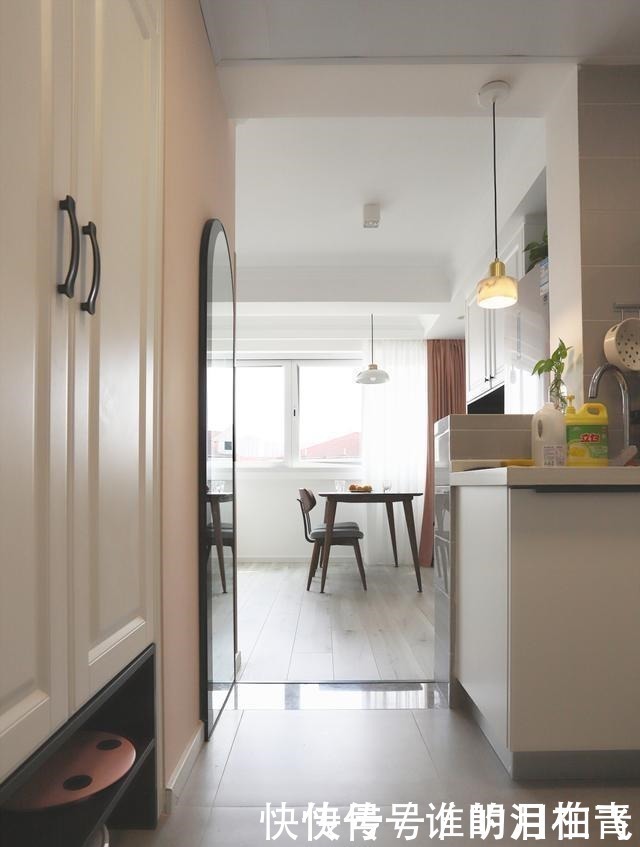 墙面|看腻了北欧风,43㎡一居室靠超美配色做到了优雅高级!