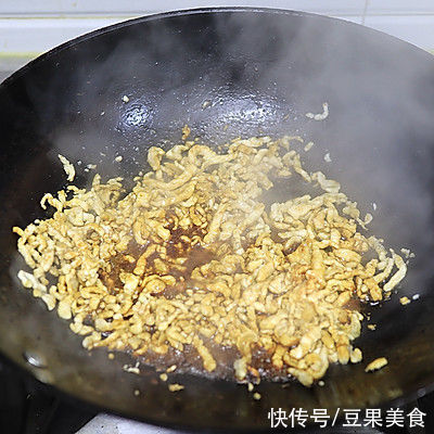 肉丝蒜黄炒豆腐丝