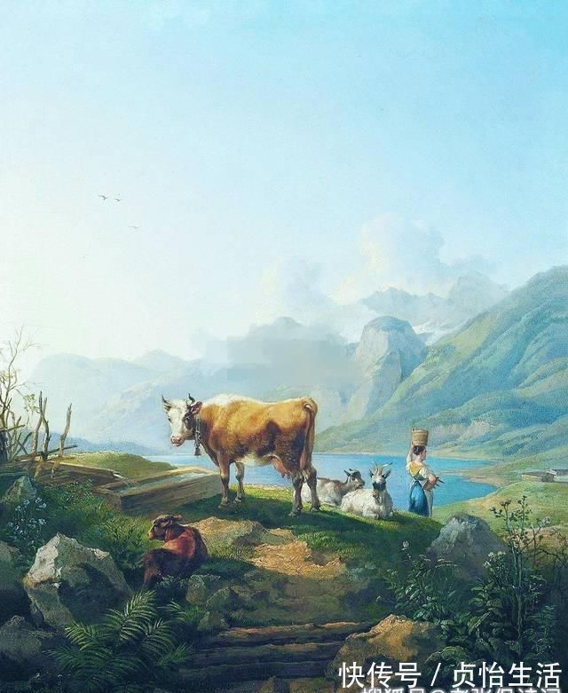 田园#宋代诗人只有一首古诗传世,28字当中,却有最美的田园夕阳