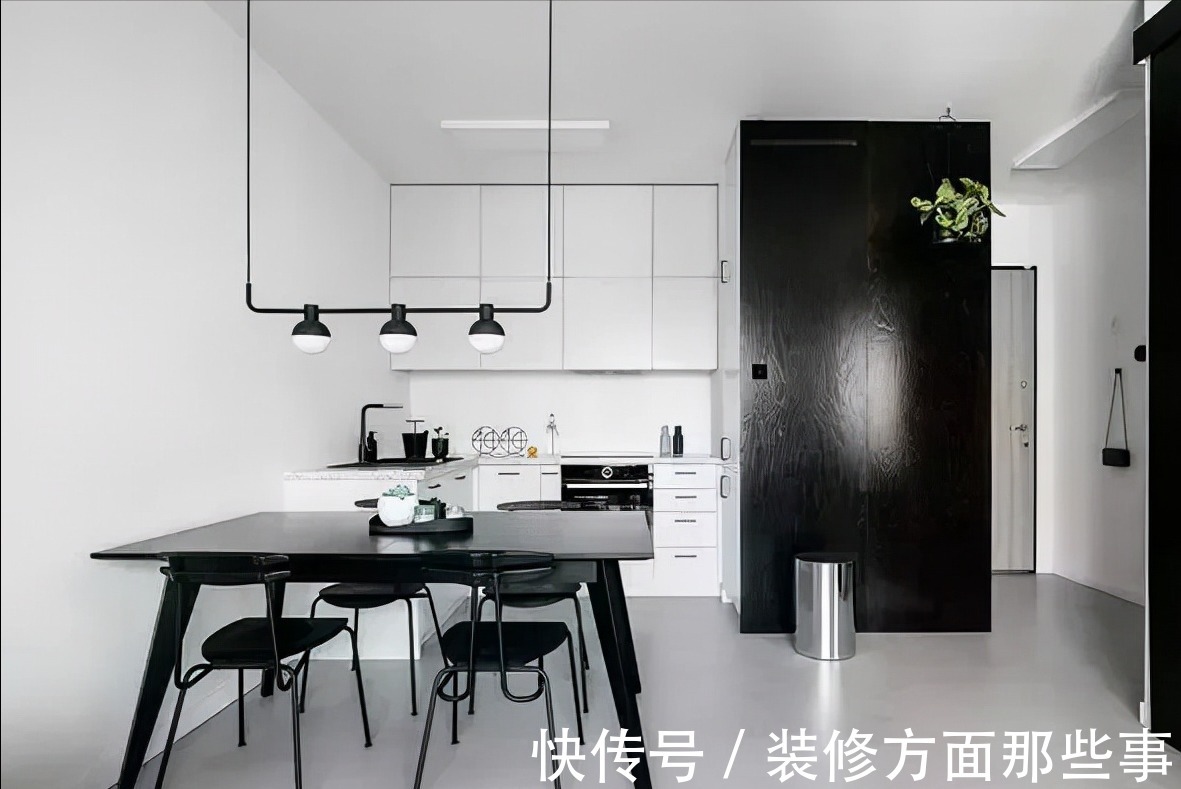 推拉门|41平黑白灰调一室一厅设计,空间虽小居然不拥挤,真奇怪