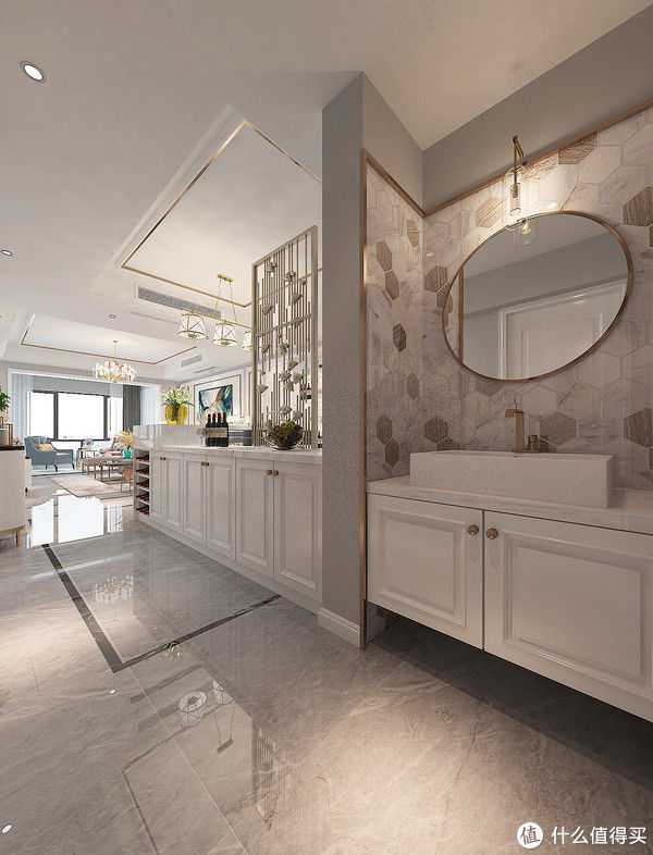 现代|四口之家的现代轻奢风装修，餐厅是家里面的亮点，入户感觉很惊艳