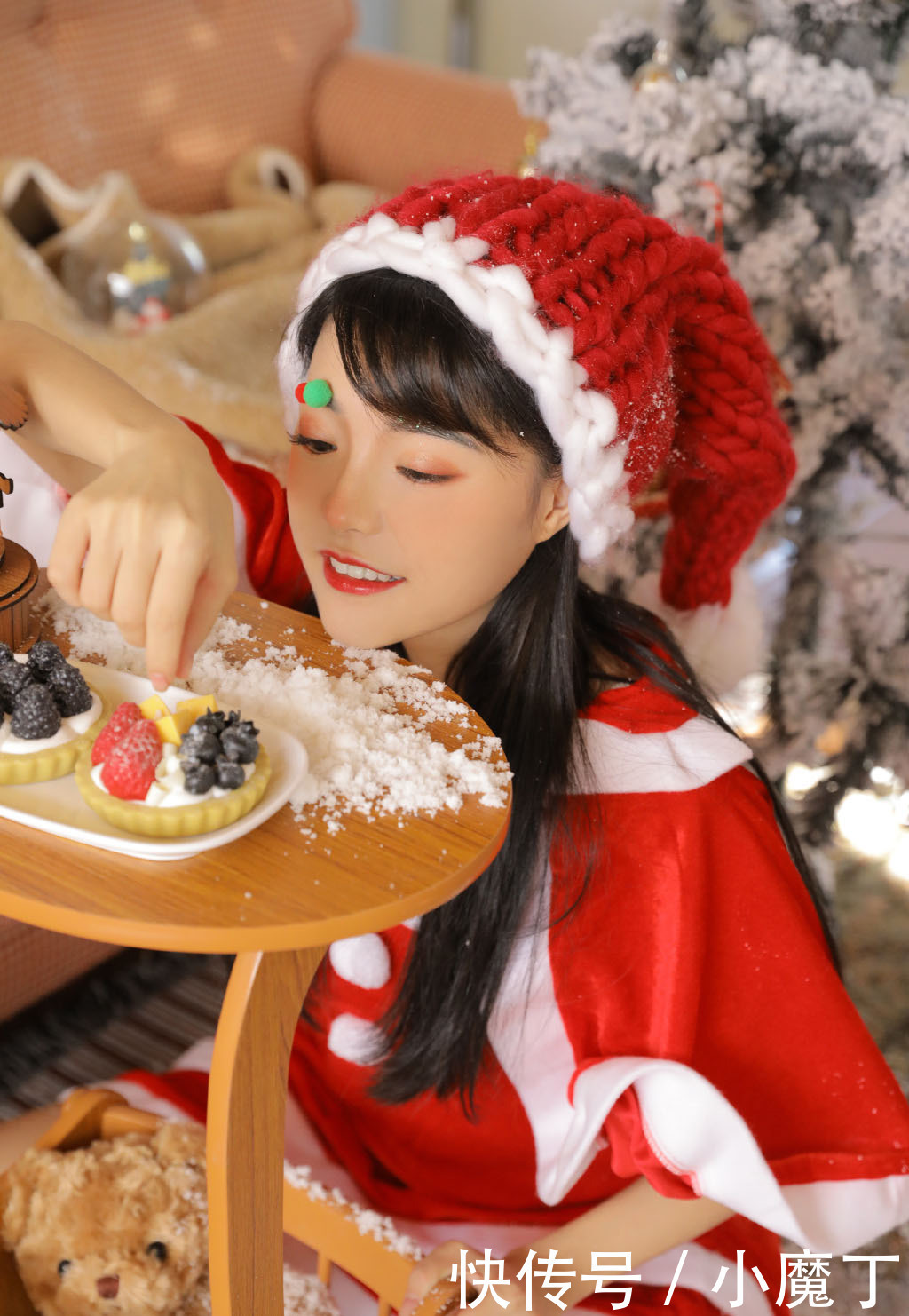 唯美|圣诞美女图片唯美圣诞服装美女图片