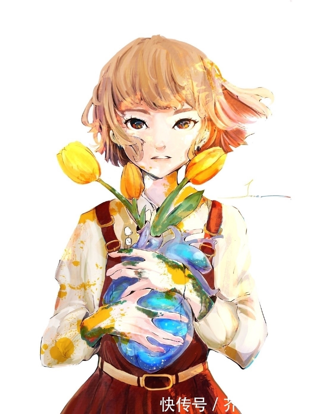 插画师!一眼惊艳的人物角色手绘插画,用来做头像也很nice