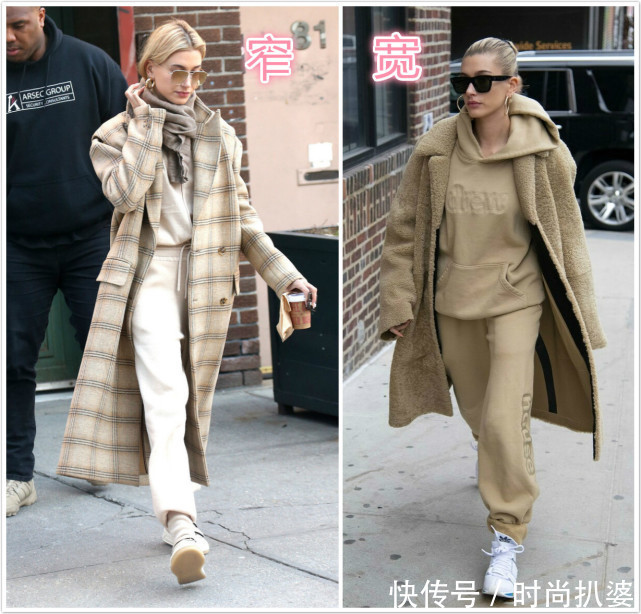 卫衣套装+大衣保暖又流行！可连维密超模上身也臃肿，怎么破？